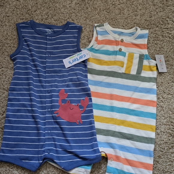 Carter's Other - Carter's Striped Baby Rompers Set